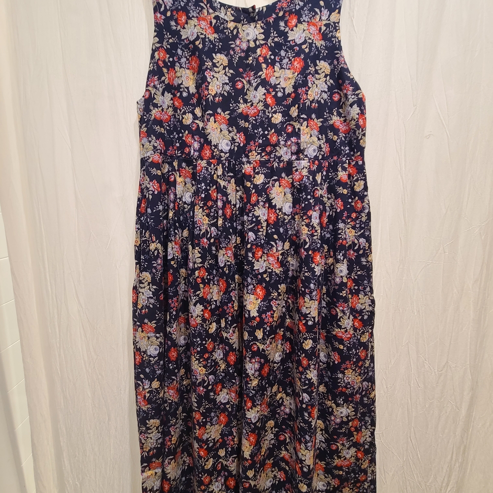 Laura Ashley Navy Floral Maxi Dress